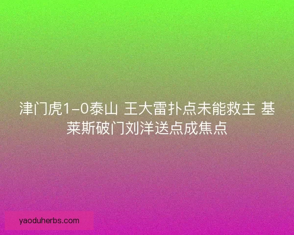津门虎1-0泰山 王大雷扑点未能救主 基莱斯破门刘洋送点成焦点